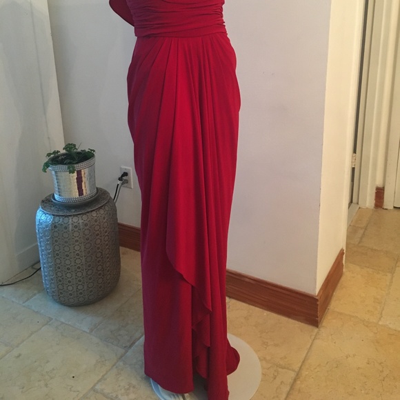 Badgley  Mischka  red evening gown, NEW, size 10 - Picture 8 of 8